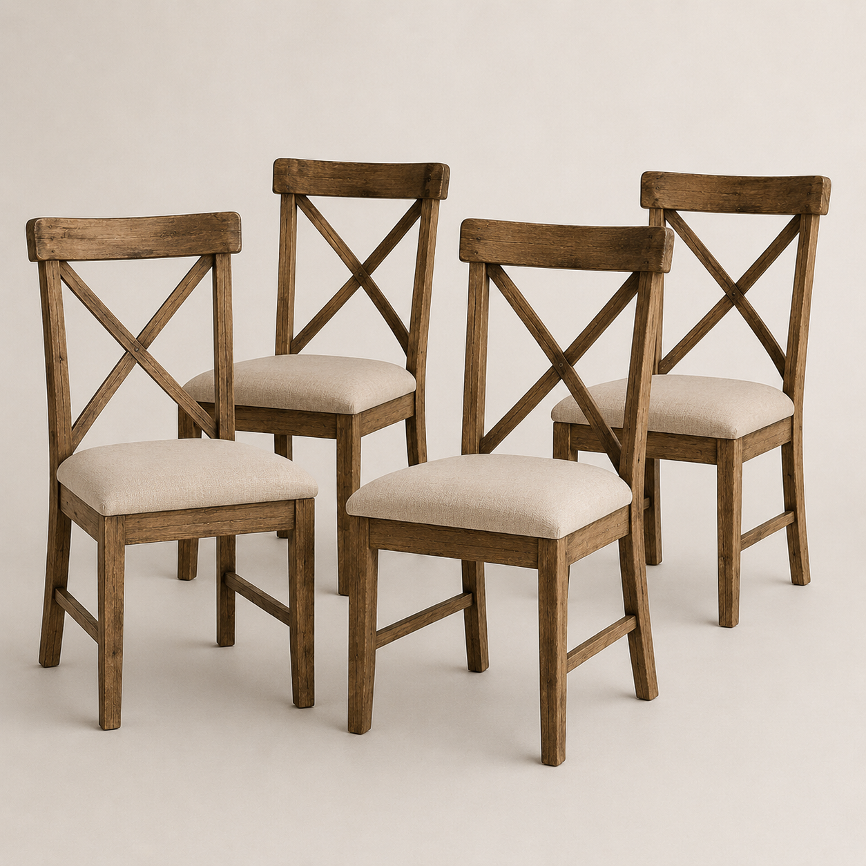 Rustic Dining Chairs x4
