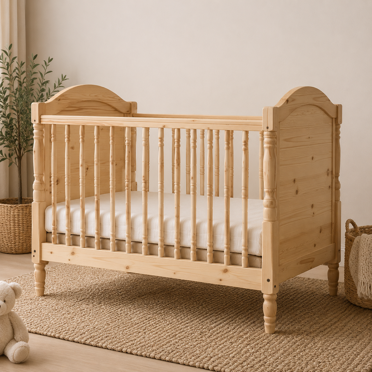Pine Wood Crib