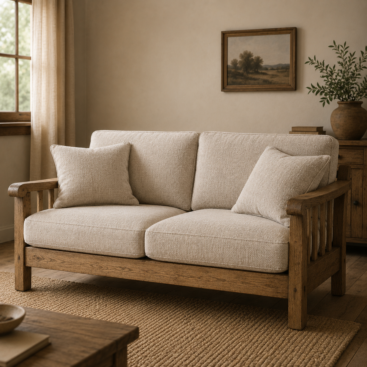 Rustic 2-Seater Sofa